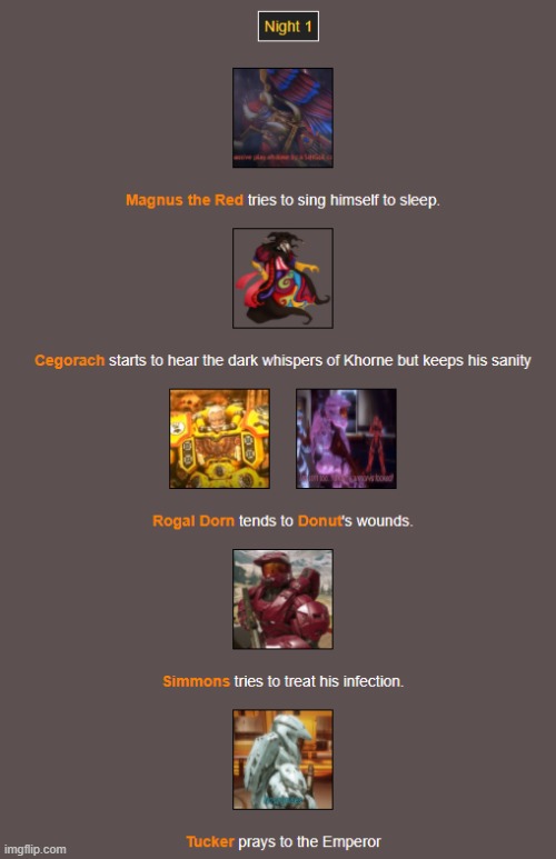 Night 1 (1) | image tagged in hunger games | made w/ Imgflip meme maker