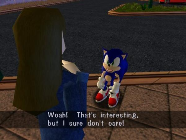 Sonic dosen't care Blank Meme Template