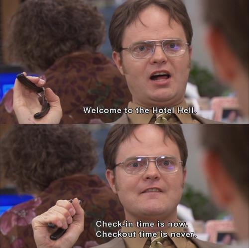 High Quality Dwight Hotel Hell Blank Meme Template