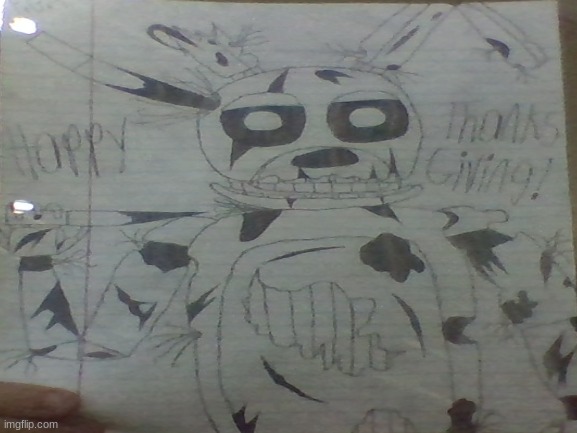 Happy ThanksGiving-!...(Spring-Trap Drawing-...) | image tagged in fnaf 3 | made w/ Imgflip meme maker