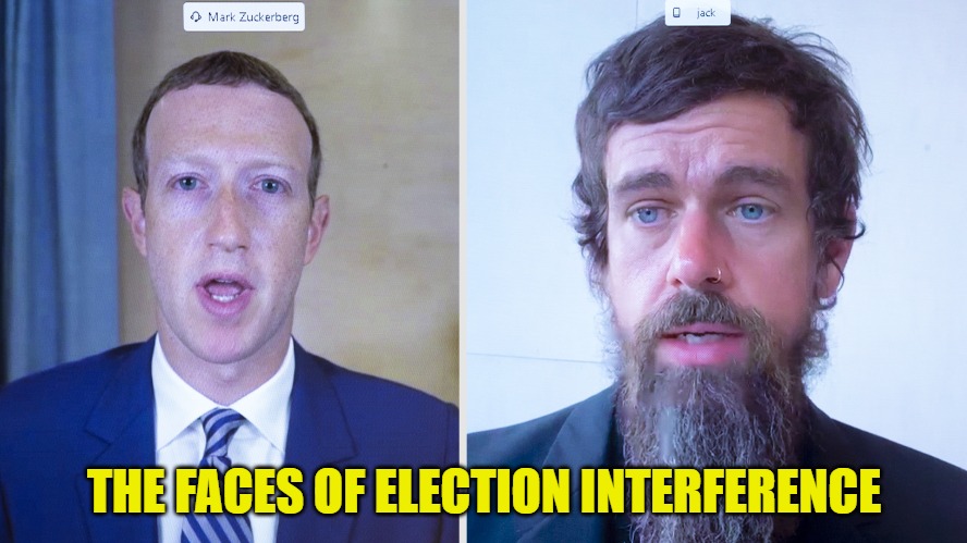 Election Interference | THE FACES OF ELECTION INTERFERENCE | image tagged in election,facebook,twitter,interference | made w/ Imgflip meme maker