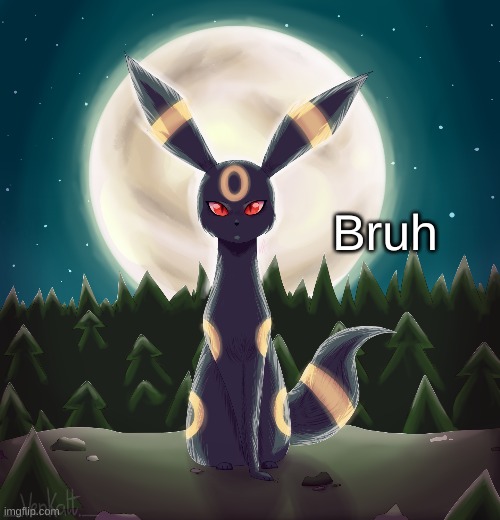 Umbreon unimpressed | Bruh | image tagged in umbreon unimpressed | made w/ Imgflip meme maker