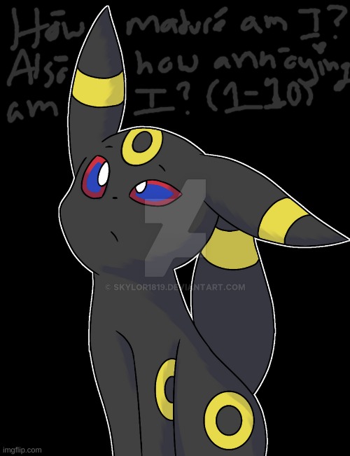 Confused Umbreon | image tagged in confused umbreon | made w/ Imgflip meme maker