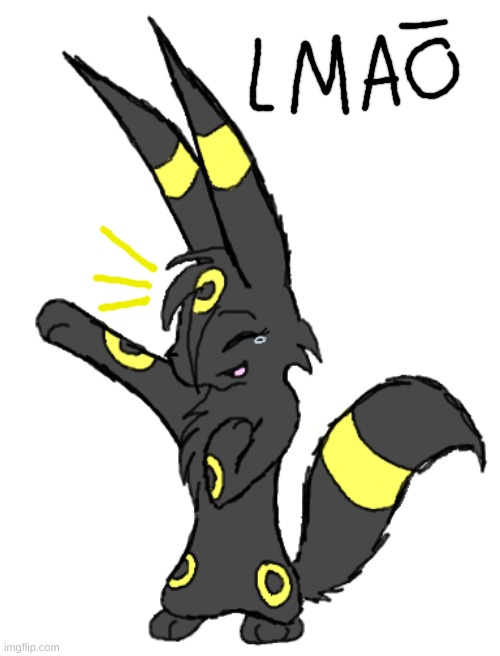 Laughing Umbreon | image tagged in laughing umbreon | made w/ Imgflip meme maker