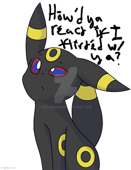 Confused Umbreon | image tagged in confused umbreon | made w/ Imgflip meme maker