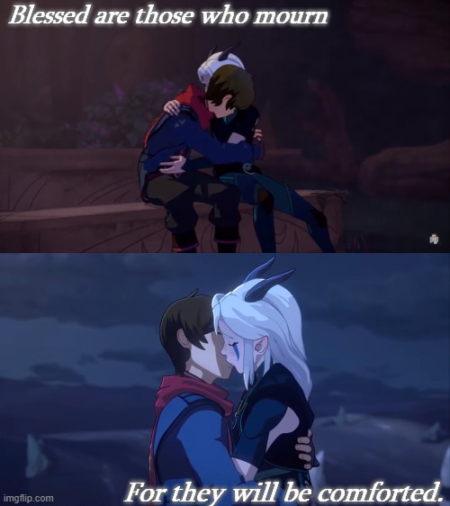 Rayllum Blessed are those who mourn | Blessed are those who mourn; For they will be comforted. | image tagged in the dragon prince | made w/ Imgflip meme maker