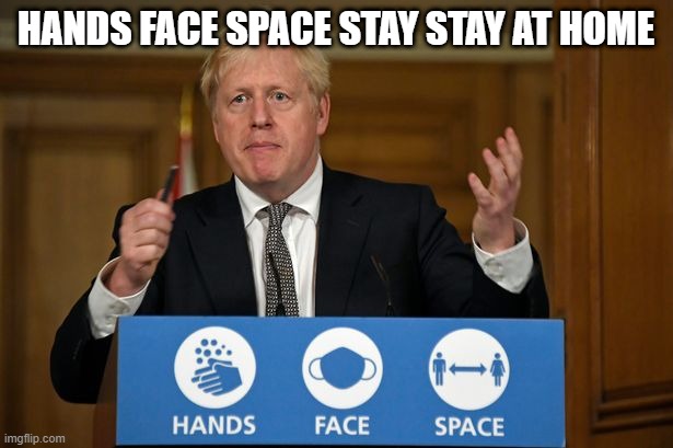HANDS FACE SPACE STAY STAY AT HOME | made w/ Imgflip meme maker