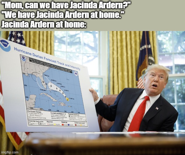 "Mom, can we have Jacinda Ardern?"
"We have Jacinda Ardern at home."
Jacinda Ardern at home: | made w/ Imgflip meme maker