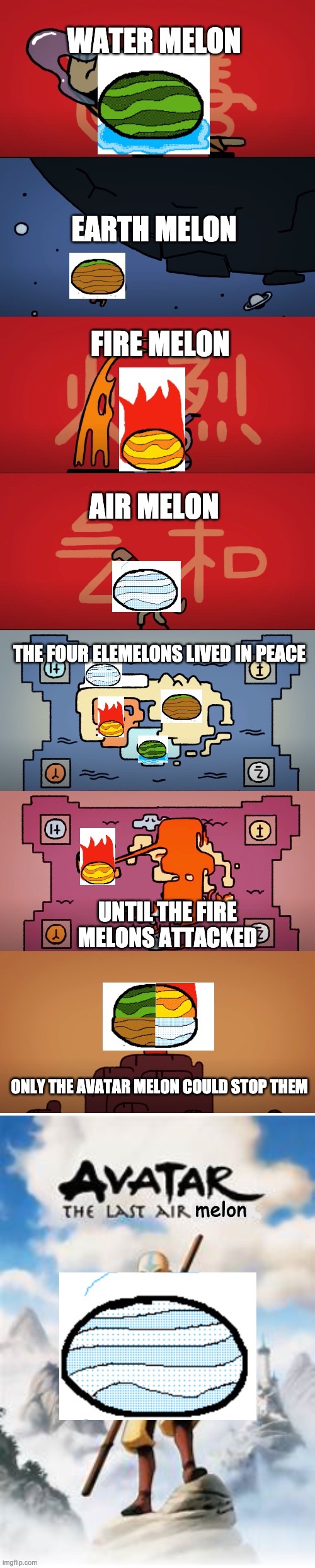 elemelons | image tagged in avatar the last airbender | made w/ Imgflip meme maker