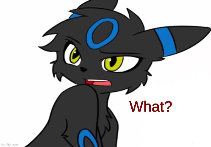 Umbreon haven't we met before | What? | image tagged in umbreon haven't we met before | made w/ Imgflip meme maker