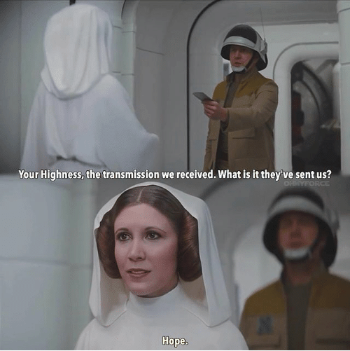 High Quality Rogue One Leia Hope Blank Meme Template