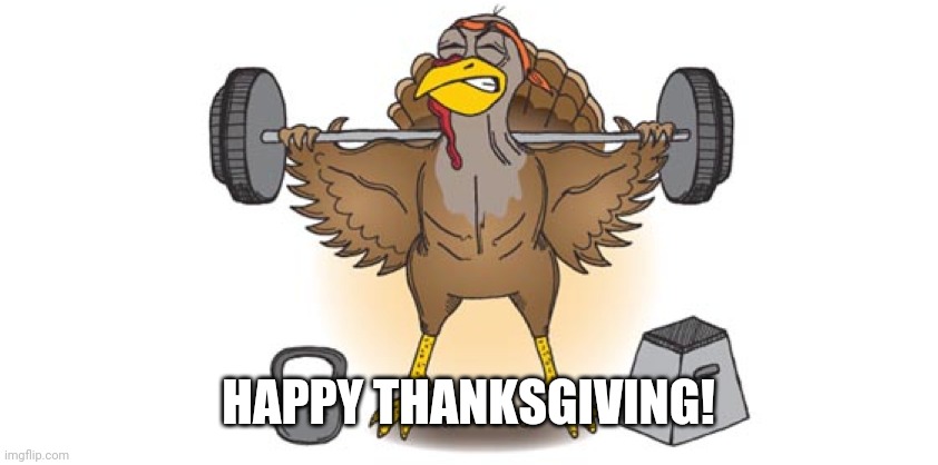 Turkey Gainzzz | HAPPY THANKSGIVING! | image tagged in thanksgiving,holidays,gym | made w/ Imgflip meme maker