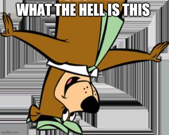 yogi bear | WHAT THE HELL IS THIS | image tagged in yogi bear | made w/ Imgflip meme maker