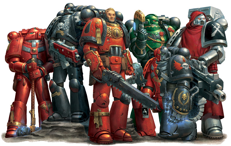 High Quality Group of Space Marines Blank Meme Template