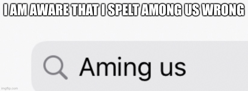 I AM AWARE THAT I SPELT AMONG US WRONG | image tagged in among us,incorrect | made w/ Imgflip meme maker
