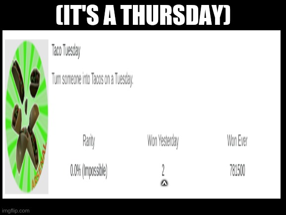 What is this?!? | (IT'S A THURSDAY); ^ | image tagged in badges,roblox,roblox meme | made w/ Imgflip meme maker