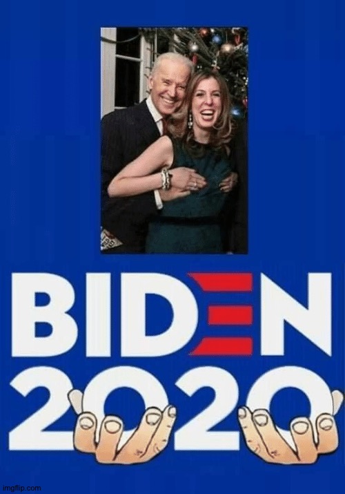 Biden the titty toucher! | image tagged in creepy joe biden | made w/ Imgflip meme maker