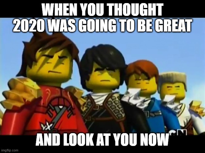 Ninjago | WHEN YOU THOUGHT 2020 WAS GOING TO BE GREAT; AND LOOK AT YOU NOW | image tagged in ninjago | made w/ Imgflip meme maker