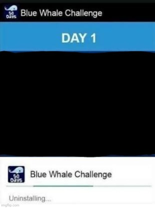 The blue whale challenge | image tagged in the blue whale challenge | made w/ Imgflip meme maker