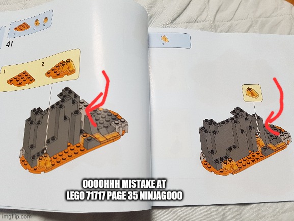 Lego ninjago is a fail...? | OOOOHHH MISTAKE AT LEGO 71717 PAGE 35 NINJAGOOO | image tagged in ninjago,mistake,lego,lego mistake,lego ninjago mistake,lol | made w/ Imgflip meme maker