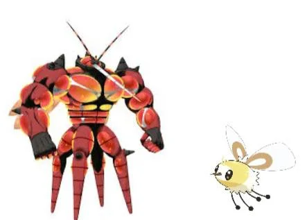 High Quality Buzzwole and Cutiefly Blank Meme Template