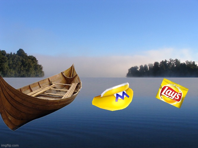 Wario falls out of his boat while eating lays and drowns to death.mp3 | image tagged in lake | made w/ Imgflip meme maker