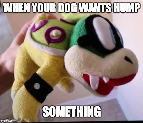 why dog | WHEN YOUR DOG WANTS HUMP; SOMETHING | image tagged in game | made w/ Imgflip meme maker