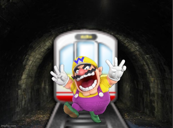 Wario gets ran over by a train in a train tunnel.mp3 | WARIO EXPLORES THE "ABANDONED" TRAIN TUNNEL HE FOUND NEAR HIS HOUSE, THEN FINDS OUT IT IS NOT ABANDONED BUT IT IS TOO LATE | made w/ Imgflip meme maker
