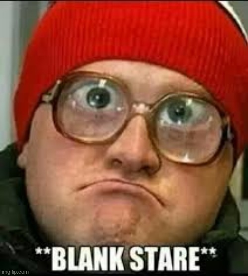 Blank stare | image tagged in blank stare | made w/ Imgflip meme maker
