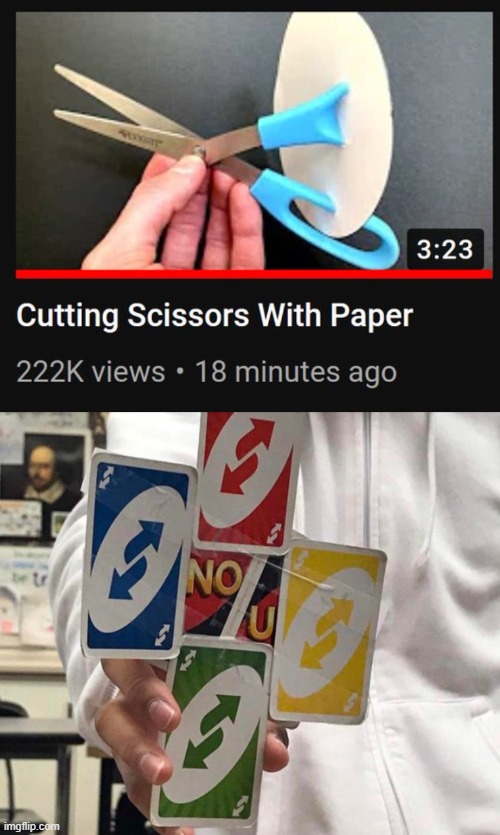 Impossible | image tagged in bruh,memes,funny,uno,rock paper scissors | made w/ Imgflip meme maker