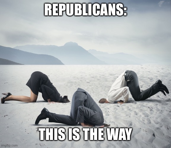 Republican Committee on Climate Change | REPUBLICANS: THIS IS THE WAY | image tagged in republican committee on climate change | made w/ Imgflip meme maker