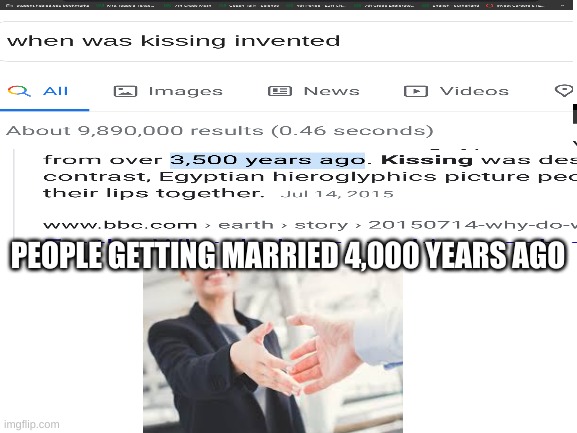 freaky | PEOPLE GETTING MARRIED 4,000 YEARS AGO | image tagged in blank white template | made w/ Imgflip meme maker