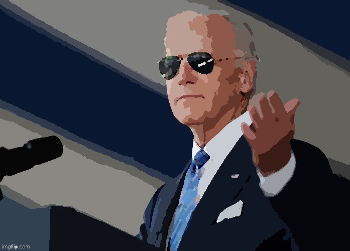 High Quality Cool Joe Biden posterized Blank Meme Template