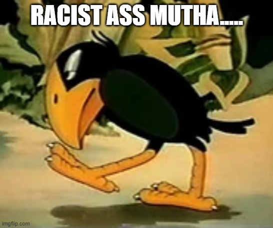 minah bird looney toons | RACIST ASS MUTHA..... | image tagged in minah bird looney toons | made w/ Imgflip meme maker