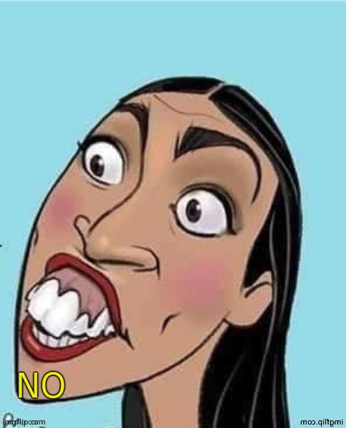 AOC no | image tagged in aoc no | made w/ Imgflip meme maker
