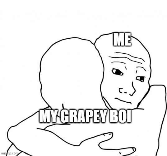I Know That Feel Bro Meme | ME MY GRAPEY BOI | image tagged in memes,i know that feel bro | made w/ Imgflip meme maker