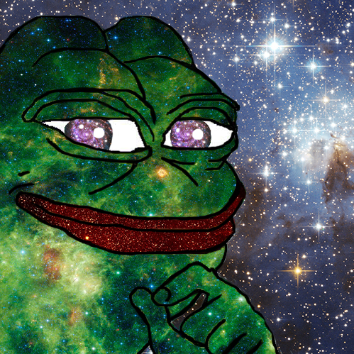 Galactic Pepe Blank Meme Template