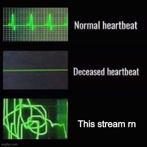 heartbeat rate | This stream rn | image tagged in heartbeat rate | made w/ Imgflip meme maker