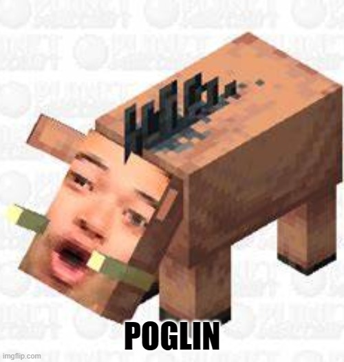 saw this on yt today | POGLIN | image tagged in cursed,minecraft | made w/ Imgflip meme maker