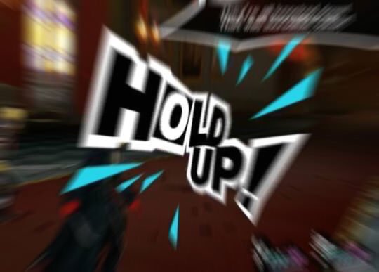 High Quality Persona 5 Hold Up radial blur Blank Meme Template