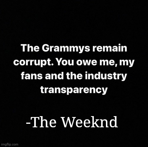 The Weeknd has not been nominated for any category in the 2021 Grammys. Drake, Nicki Minaj, and Kid Cudi explicitly hit back. | -The Weeknd | image tagged in rap,music | made w/ Imgflip meme maker