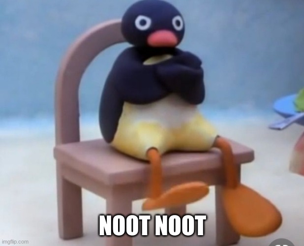 Angry pingu | NOOT NOOT | image tagged in angry pingu | made w/ Imgflip meme maker