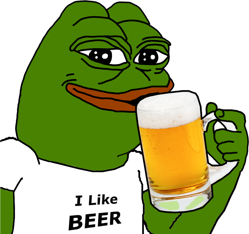 Beer Pepe Blank Meme Template
