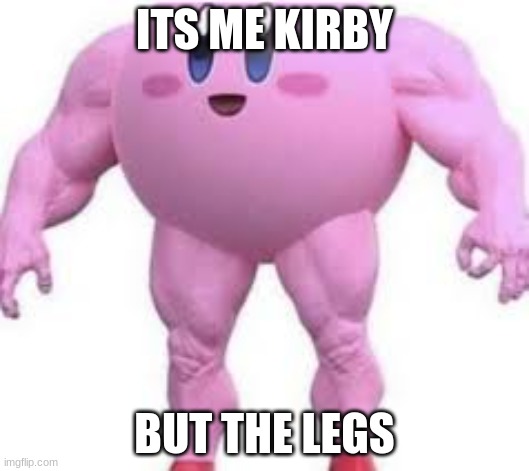 Kirby :3 | ITS ME KIRBY; BUT THE LEGS | image tagged in kirby 3 | made w/ Imgflip meme maker