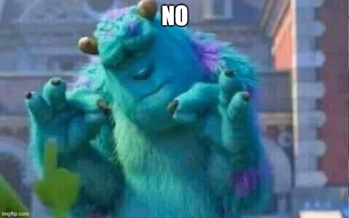 Sully shutdown | NO | image tagged in sully shutdown | made w/ Imgflip meme maker