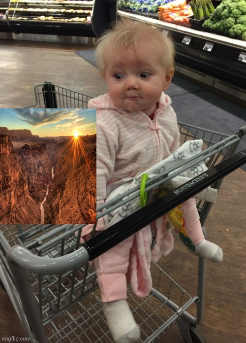 Grocery store baby | image tagged in grocery store baby | made w/ Imgflip meme maker