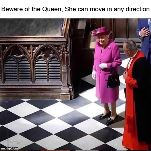 Checkmate??? | Beware of the Queen, She can move in any direction | made w/ Imgflip meme maker