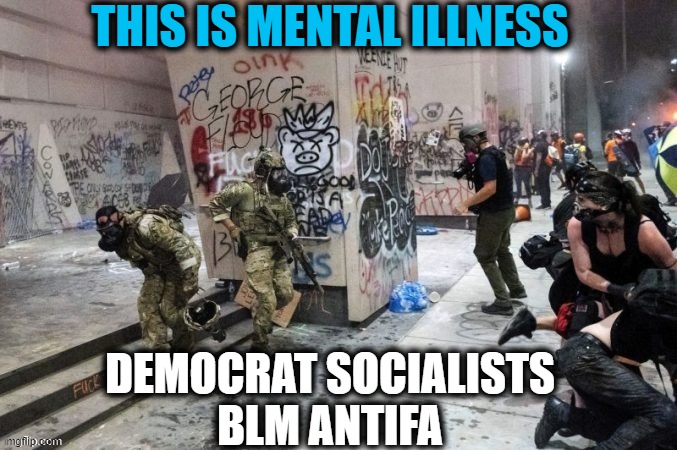 THIS IS MENTAL ILLNESS DEMOCRAT SOCIALISTS
BLM ANTIFA | made w/ Imgflip meme maker