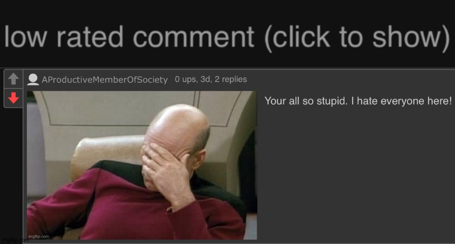 Look who ruined the fun | image tagged in low rated comment dark mode version | made w/ Imgflip meme maker