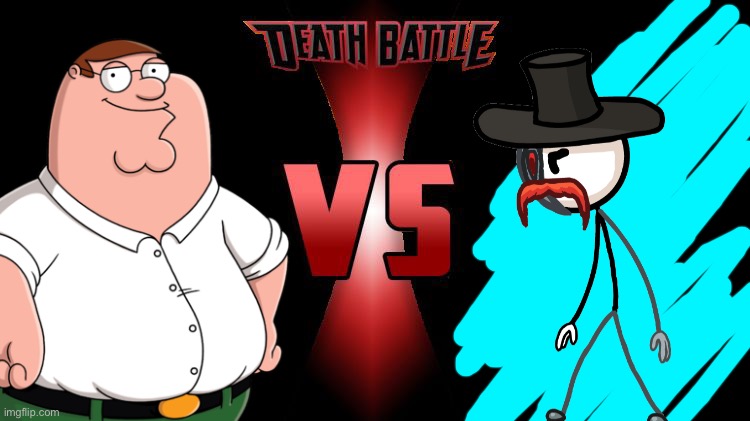 Peter Griffin vs Right Hand Man | image tagged in death battle,peter griffin,right hand man,family guy,henry stickmin,memes | made w/ Imgflip meme maker